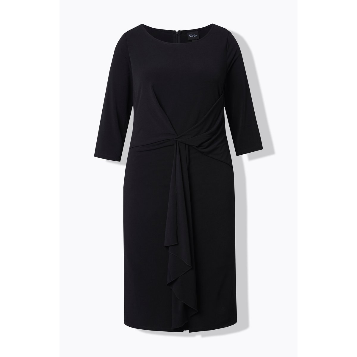 Robe midi sans manches avec drapé noir, ULLA POPKEN