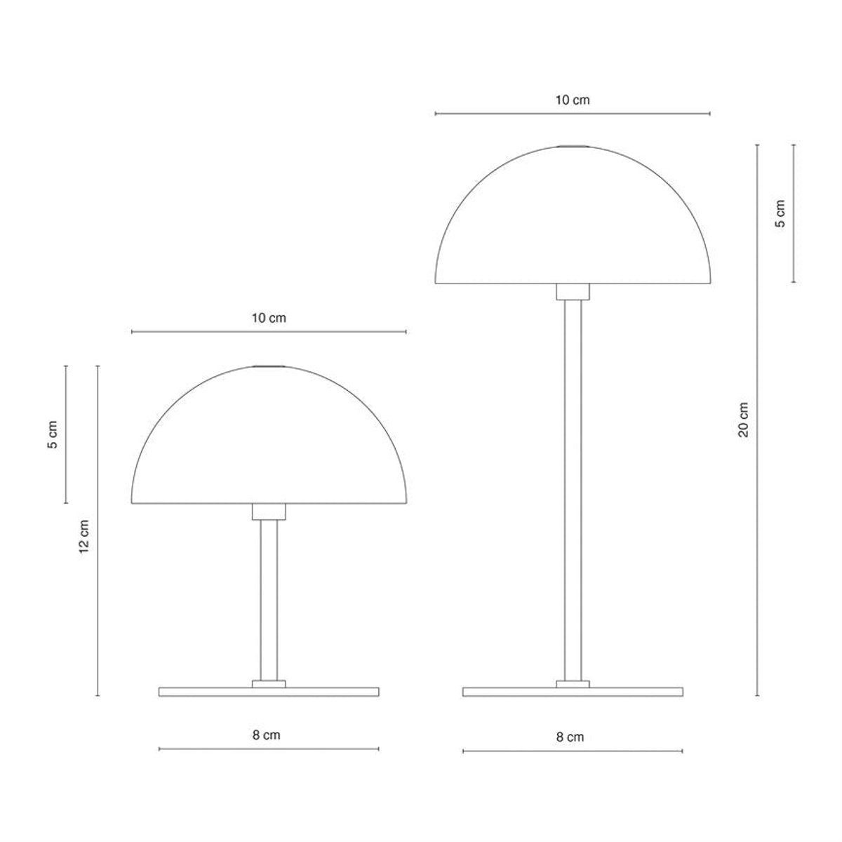 Lampe à poser LED ALONG - paquet de 2 argenté, DYBERG LARSEN
