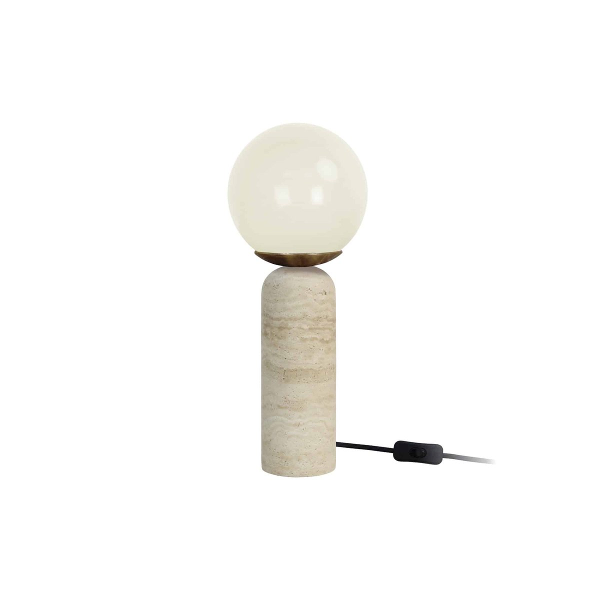 Lampe De Table Marbre LAZIO SPHERE crème, LEITMOTIV