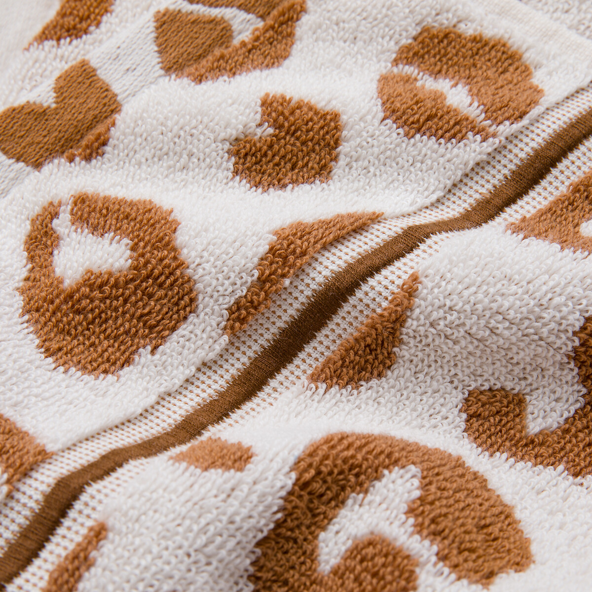 Serviette de toilette éponge bouclette, Zani imprimé léopard, LA REDOUTE INTERIEURS