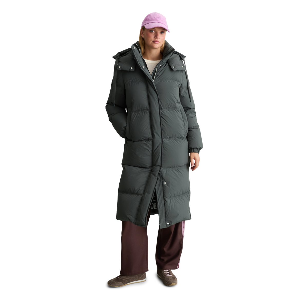 Manteau matelassé en duvet, coupe regular avec une surface hydrofuge gris, MARC O’POLO DENIM