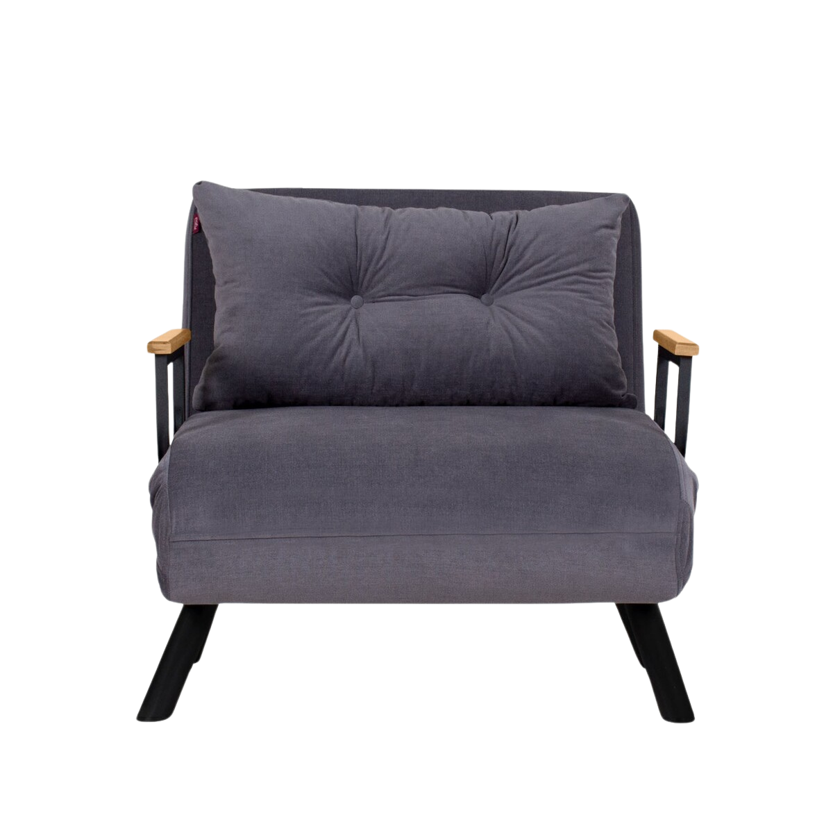 Fauteuil convertible en tissu - SANDO gris, CALICOSY