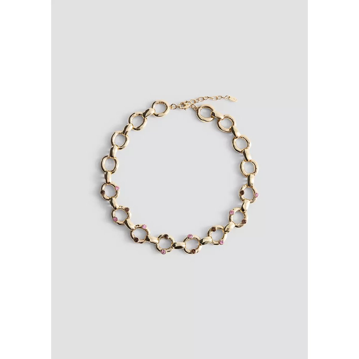 Collier chaîne cristaux or, MANGO