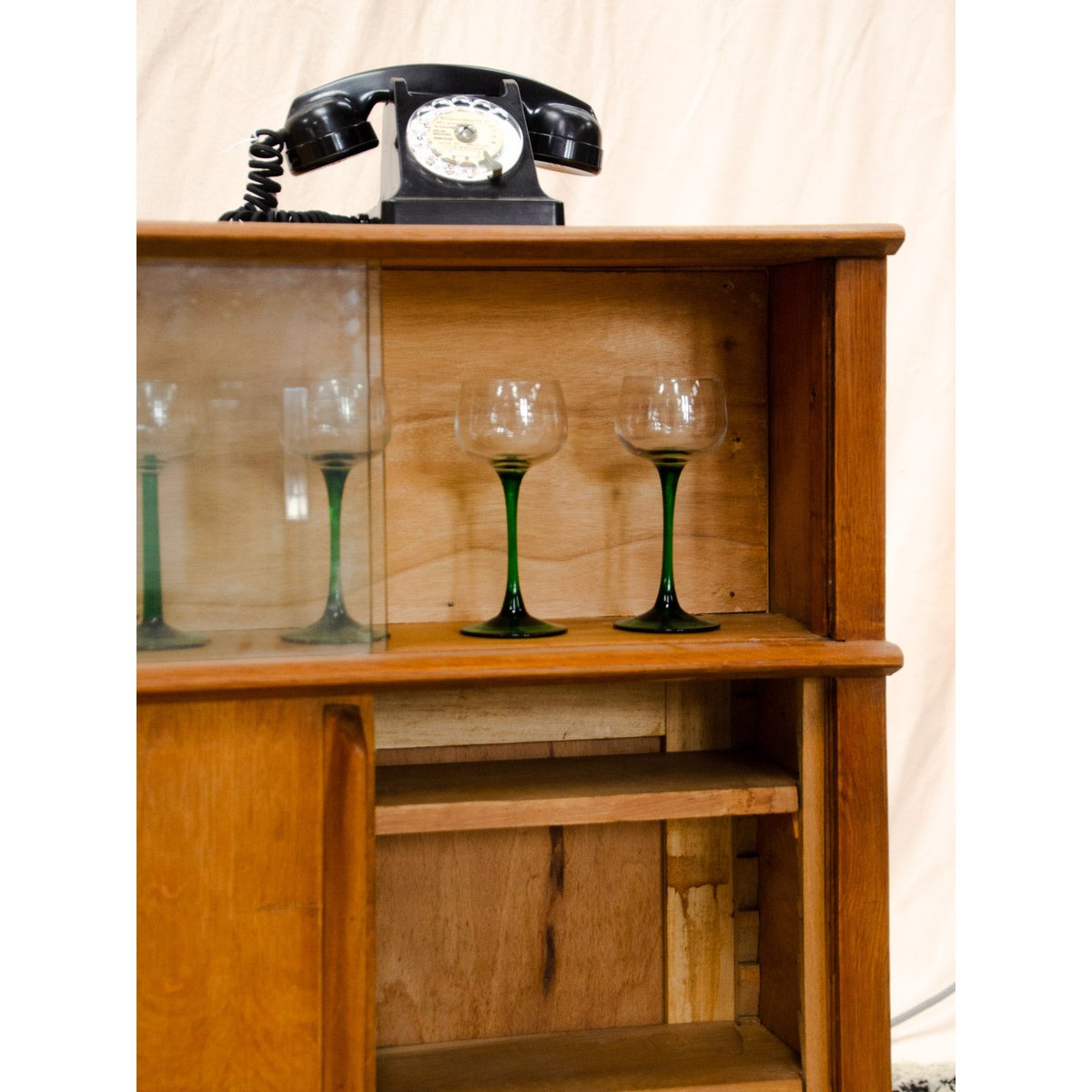 Meuble de métier comptoir en chêne Fernand N°486 - Bon état bois clair, DEBONGOUT