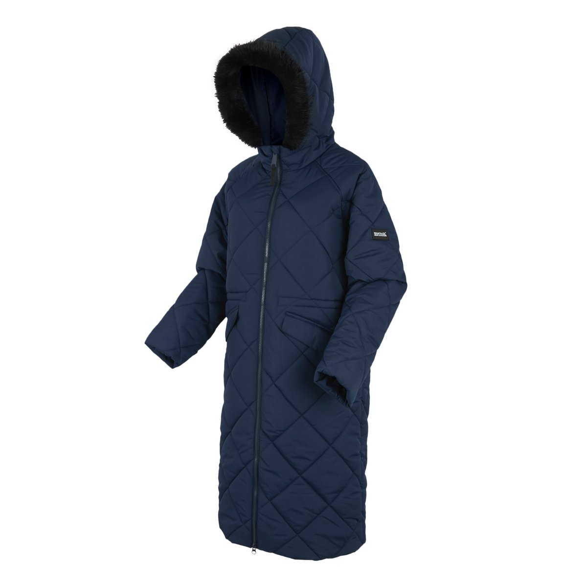 Veste longue matelassée à capuche FREYLA bleu marine, REGATTA