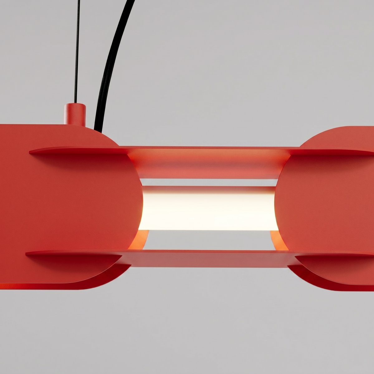 Suspension Acier Rouge LED 1 Chain rouge, EDEN