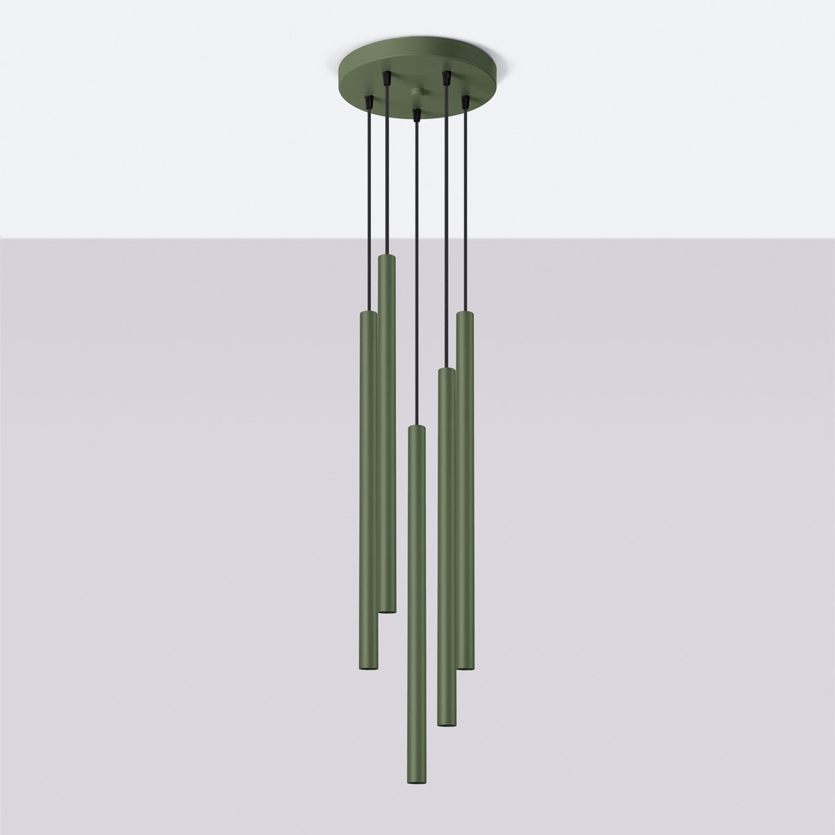 Suspension Acier Vert Olive G9 5 Pastelo vert, EDEN