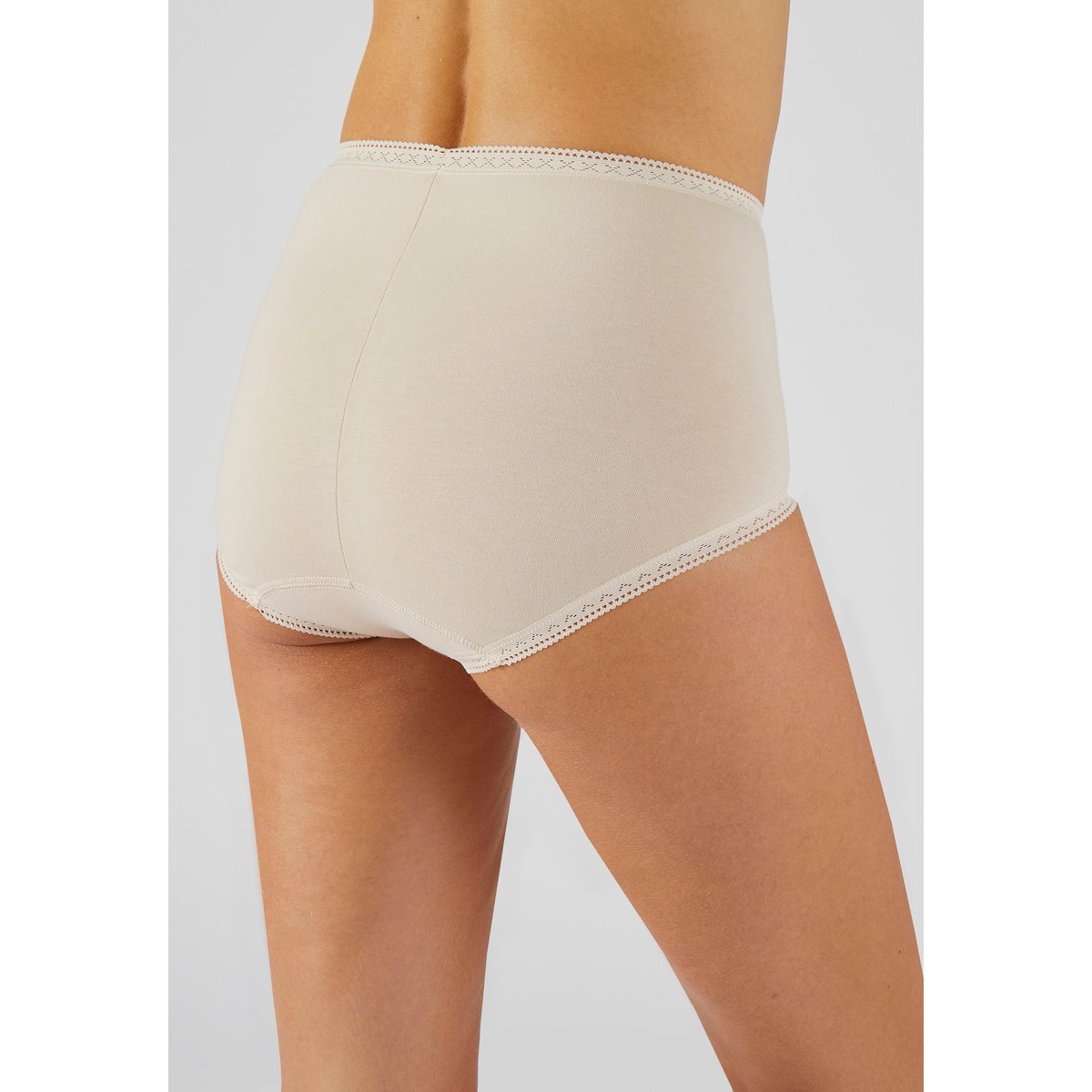 Culotte maxi, en coton strech rose poudre, DAMART
