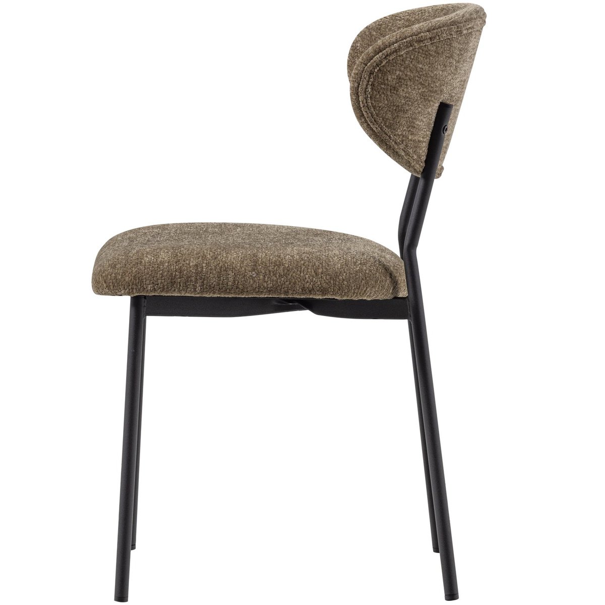 Lot de 2 fauteuils de table en chenille KJELD vert, WOOOD