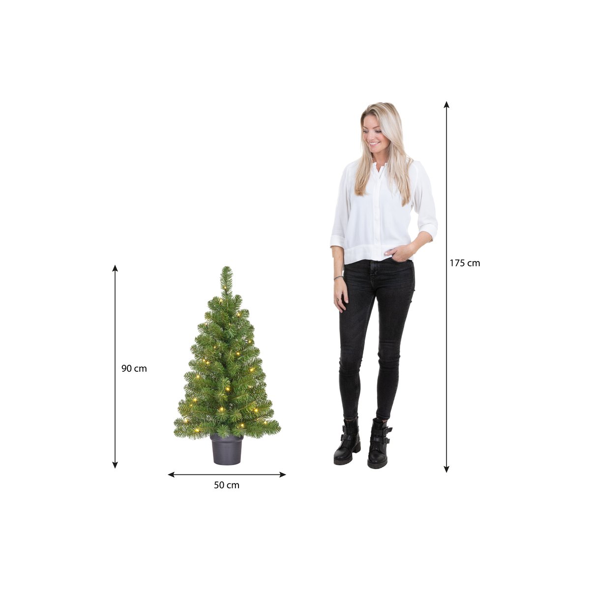 Sapin de Noël artificiel avec LED NORTON vert, BLACK BOX TREES