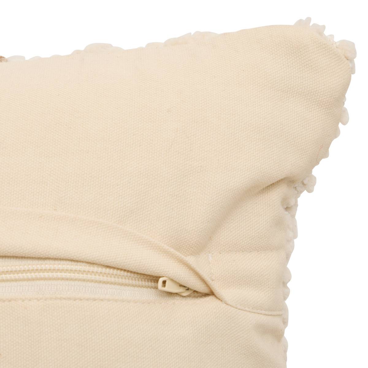 Coussin carré AMEYA beige lin, ATMOSPHERA