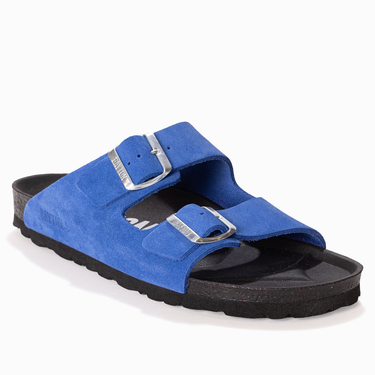 Sandales en cuir suédé ATLAS bleu, BAYTON