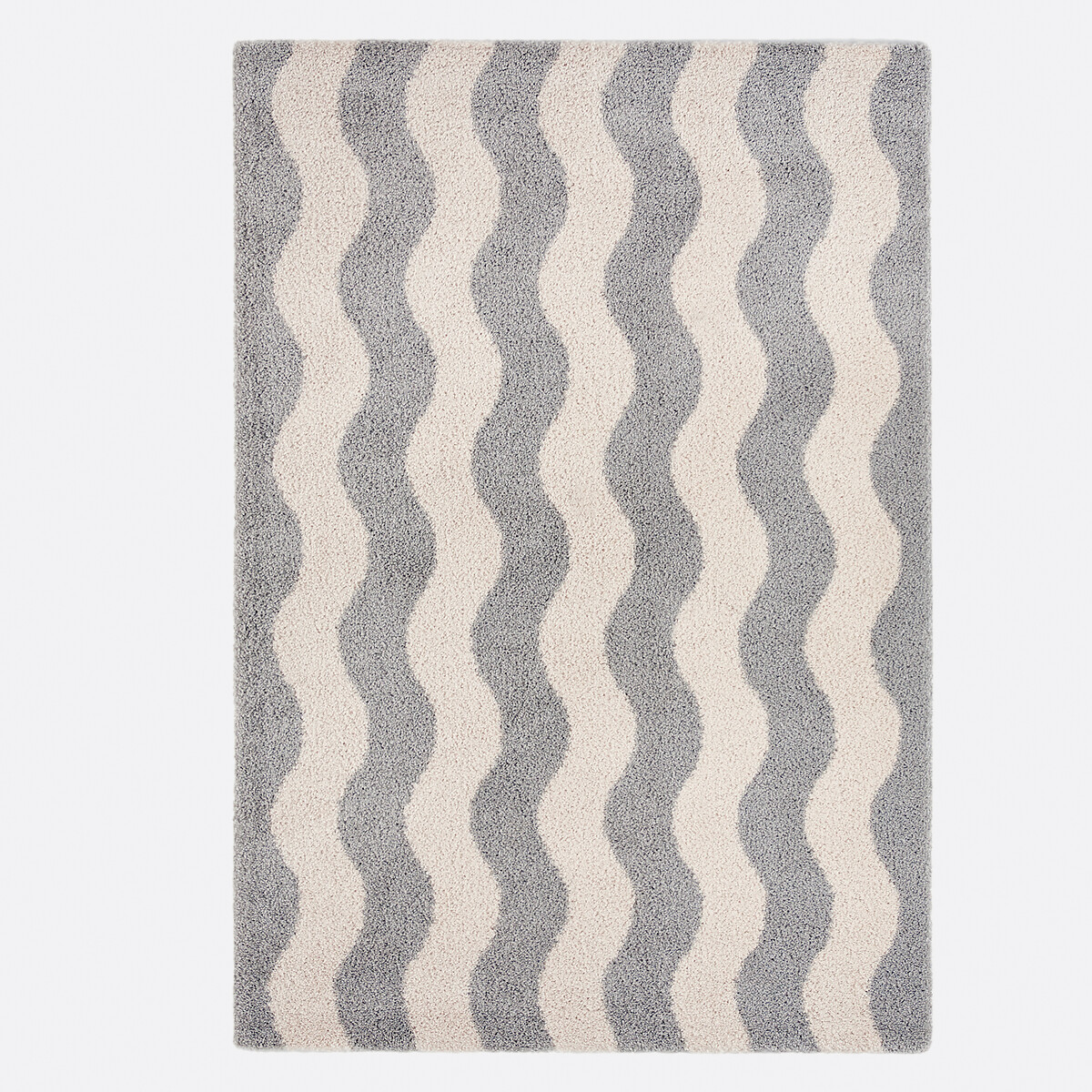 Tapis rectangulaire, motif vagues, NAMI ecru/gris, LA REDOUTE INTERIEURS