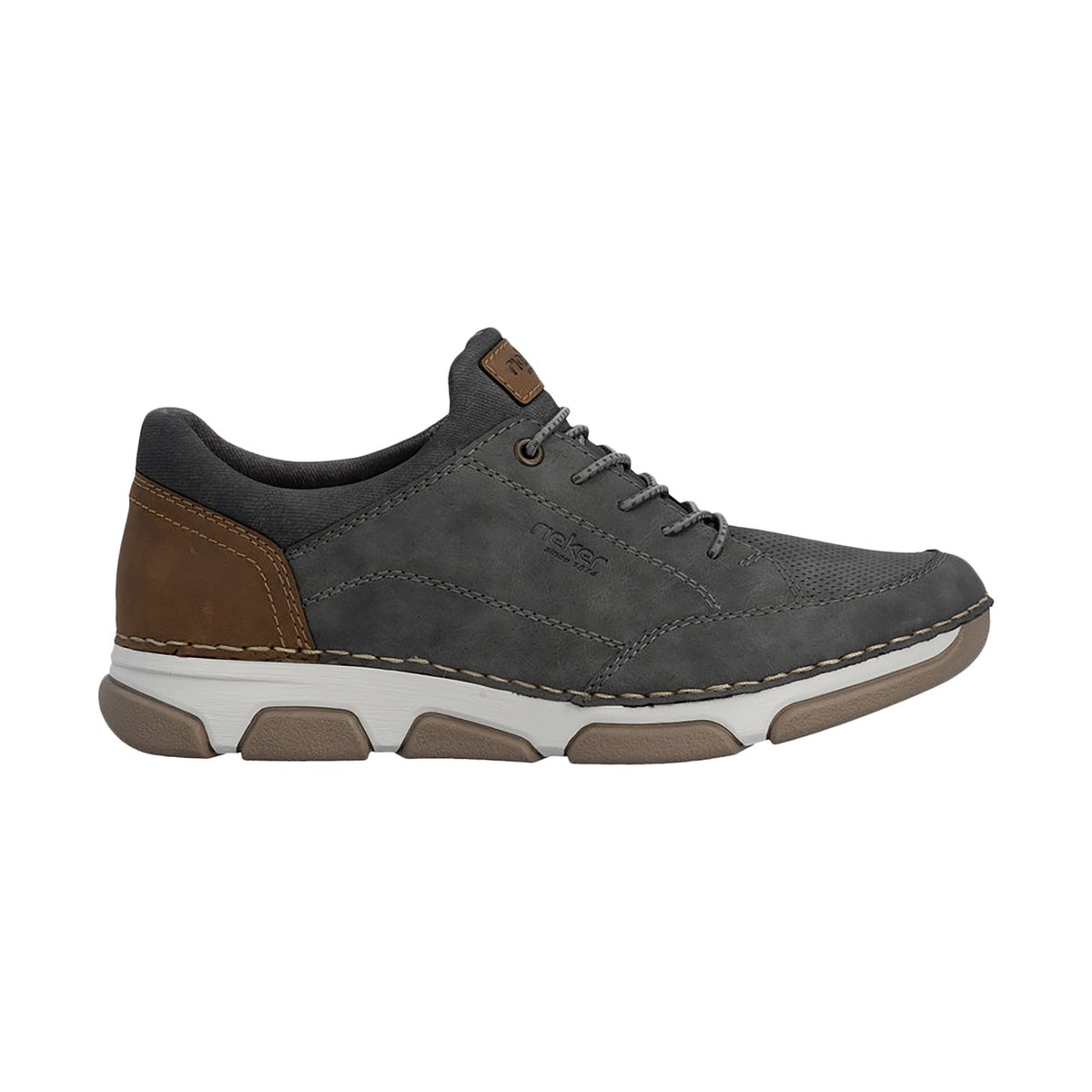 Basket Basse à Lacets gris, RIEKER