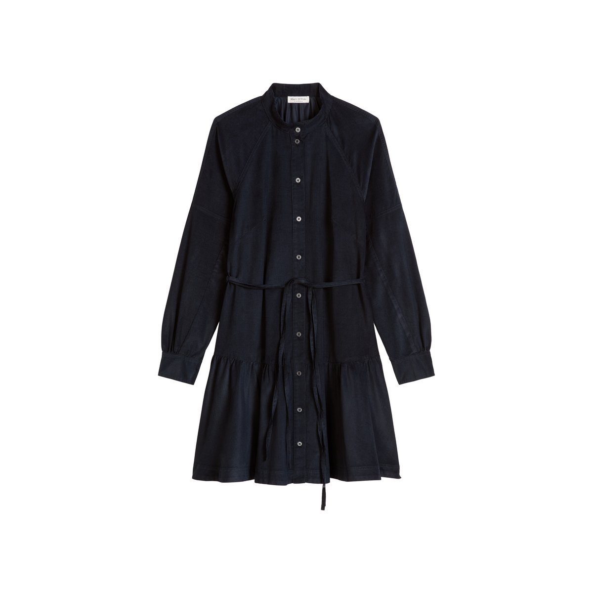 Robe dégradée flared en qualité velours côtelé bleu, MARC O'POLO
