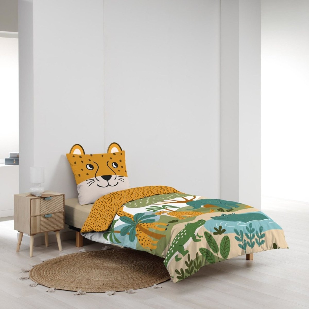 Housse de couette 140x200 + 1 taie ZANIMO 100% coton color, DECORATIE
