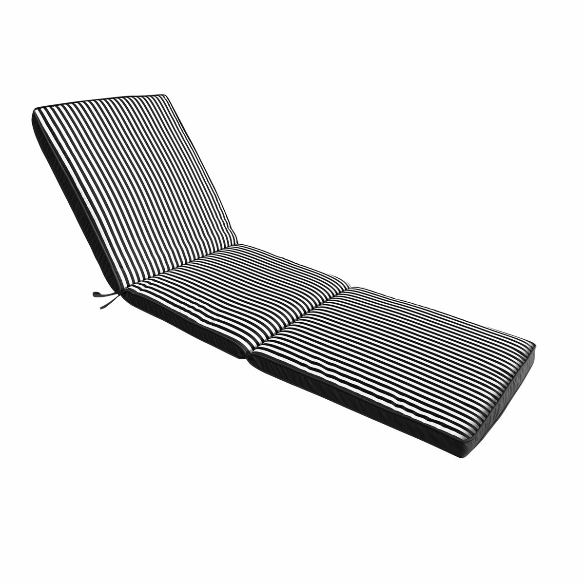 Lot de 2 coussins extérieurs pour bain de soleil 186 x 53 cm, TIKAL noir, OVIALA