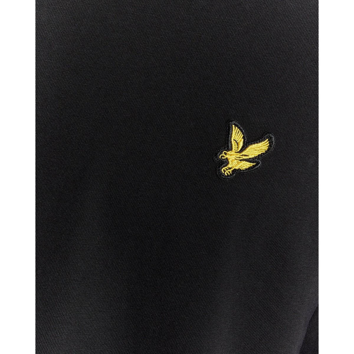T-shirt en coton col rond noir jais, LYLE & SCOTT