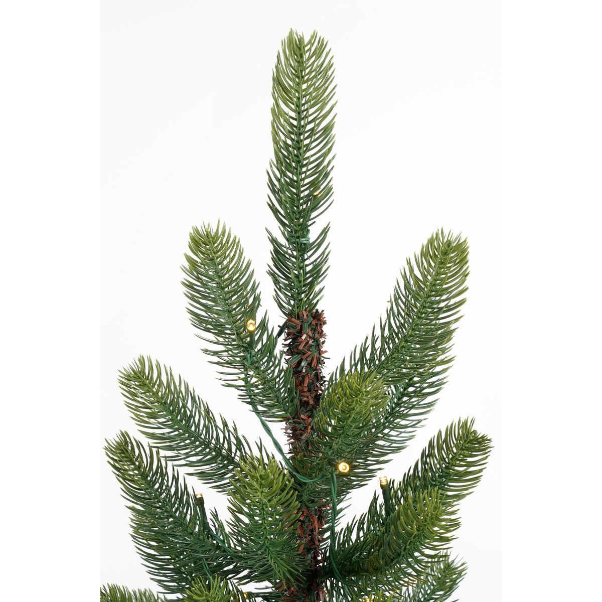 Lot de 2 sapins de Noël et 1 couronne d’extérieur avec LED NAGOYA blanc, BLACK BOX TREES