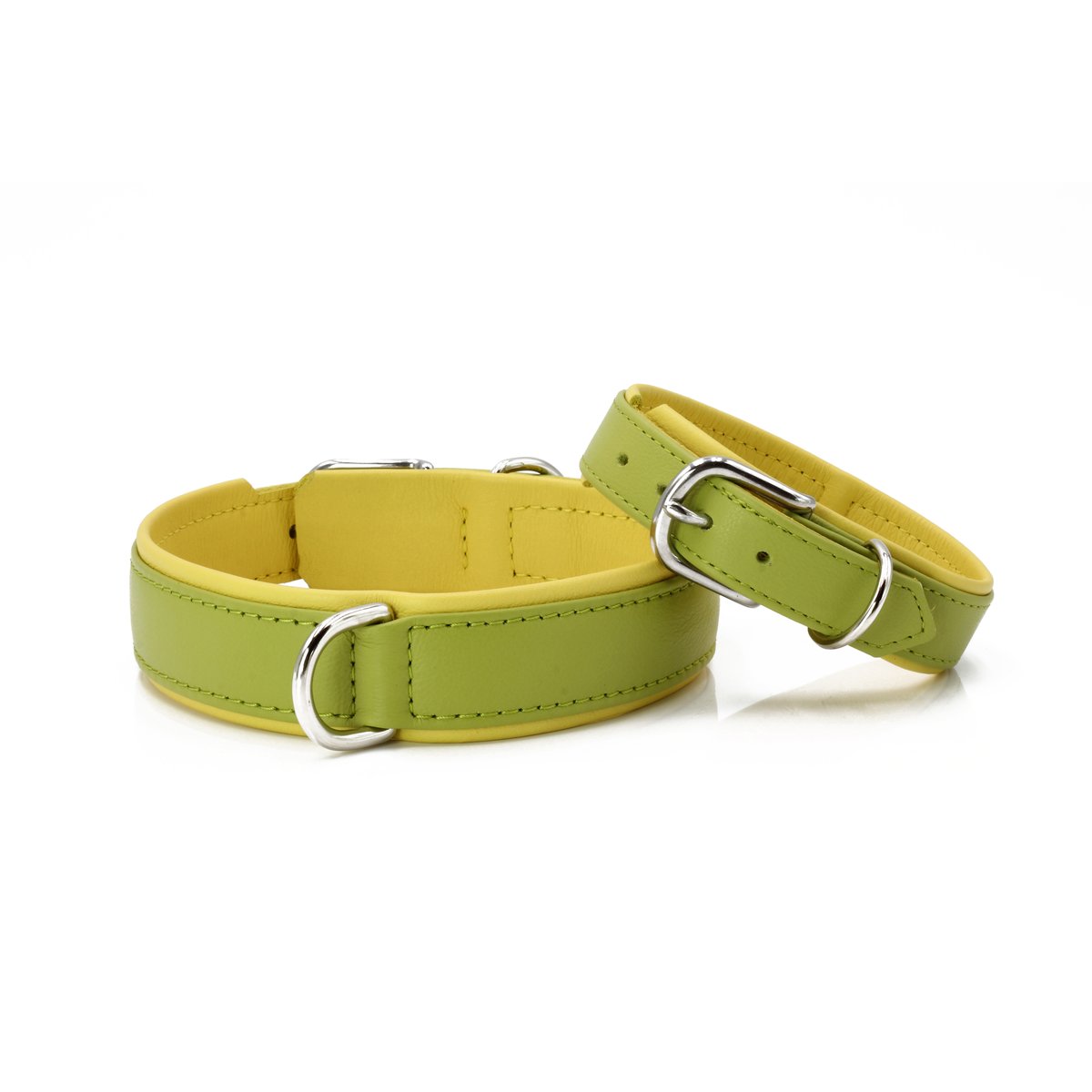 Collier chien en cuir AMICI gris, LABONI