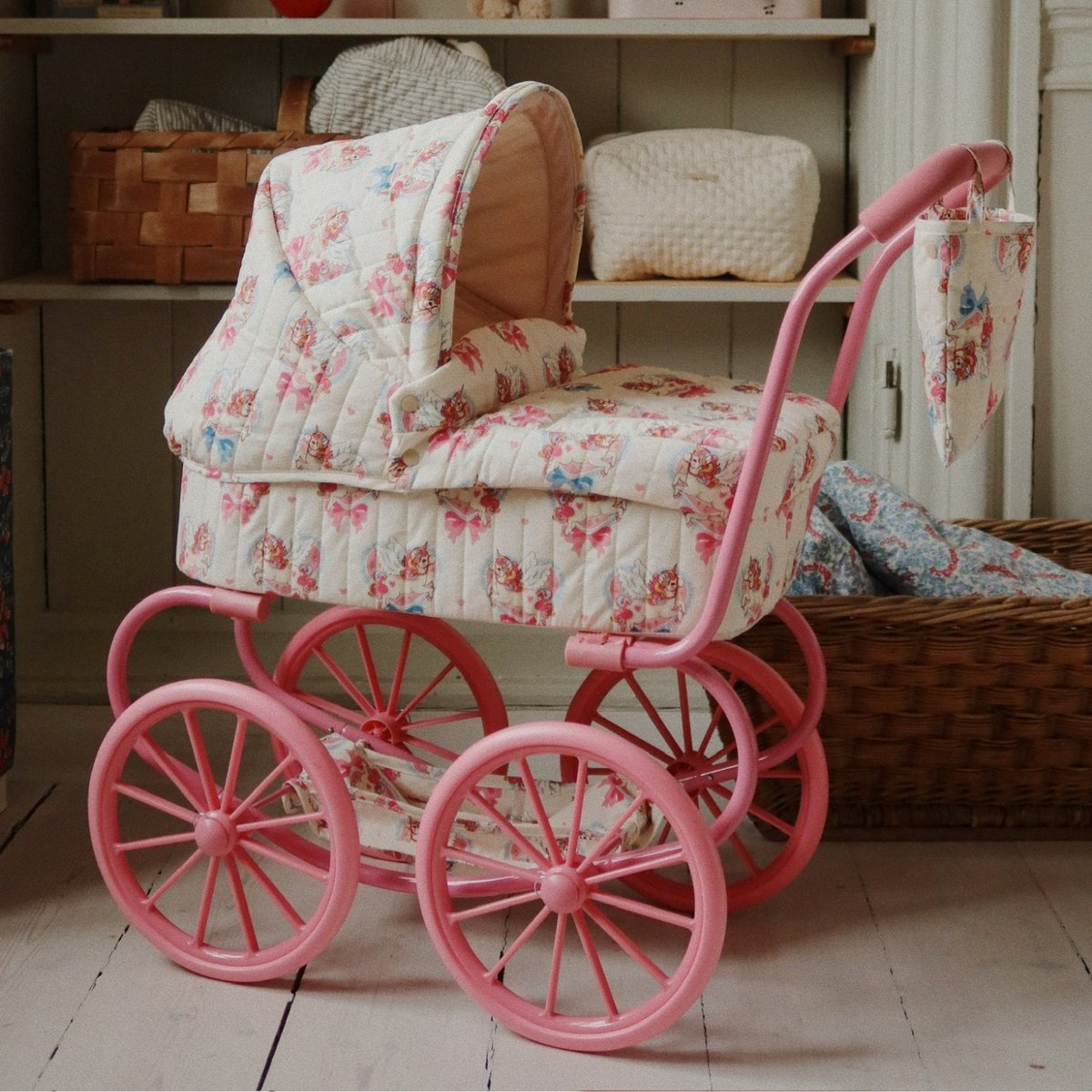 Landau pour poupée rose, bleu, KONGES SLOJD