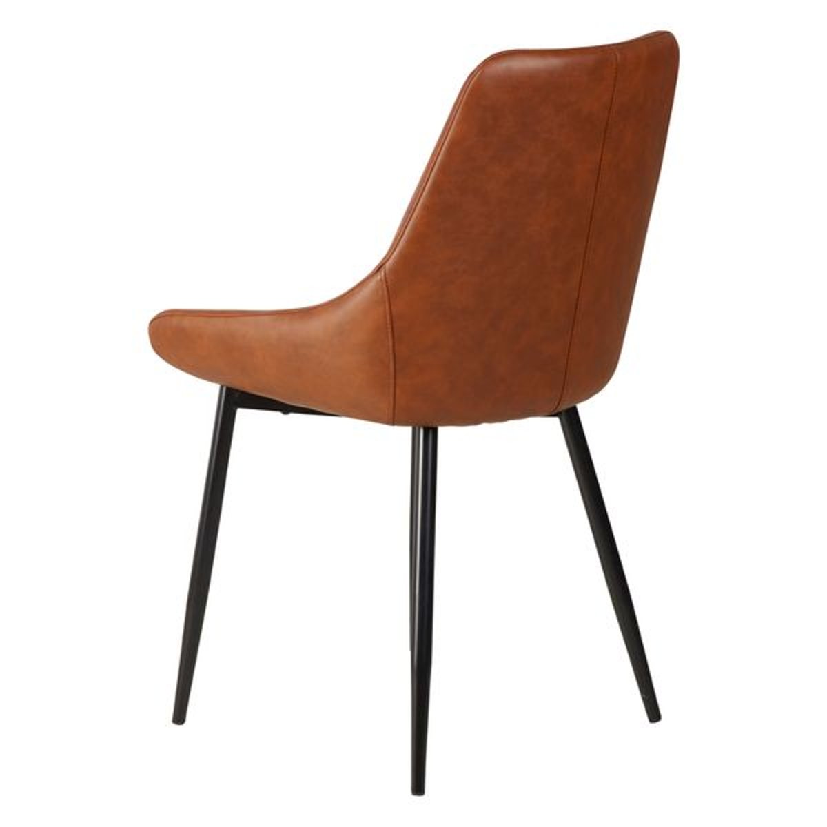 Chaise en PU marron foncé, ZAGO