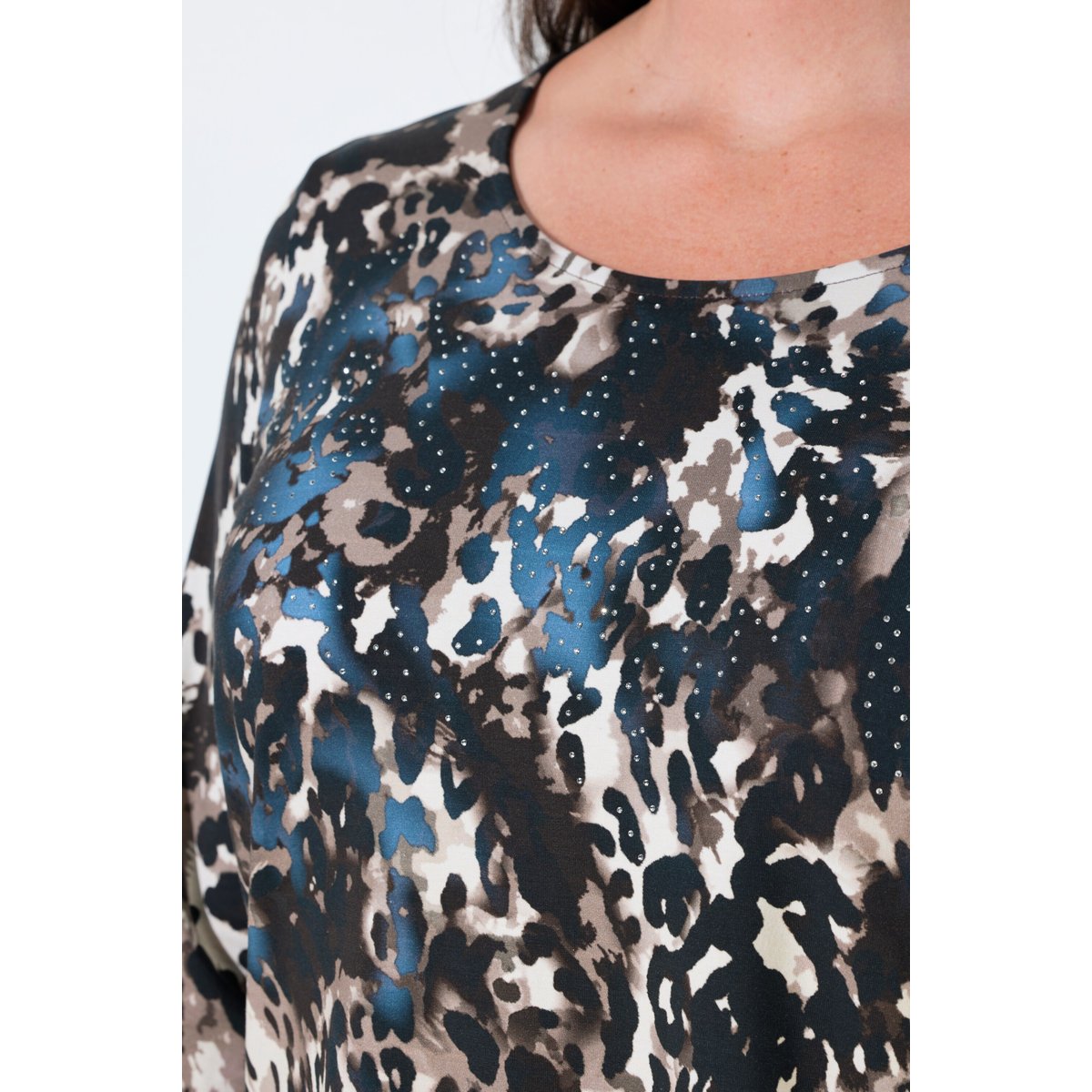 T-shirt en coton Pima acajou, ULLA POPKEN