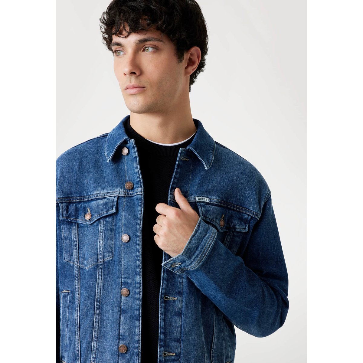 Veste En Denim Classique bleu, GUESS