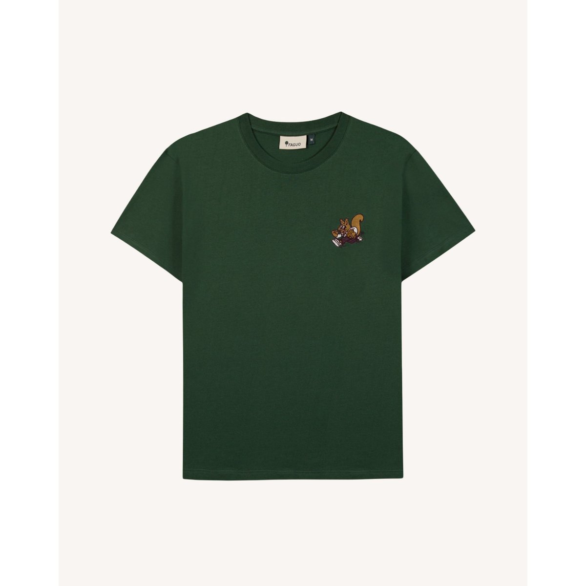 T-shirt en maille vert forêt, FAGUO