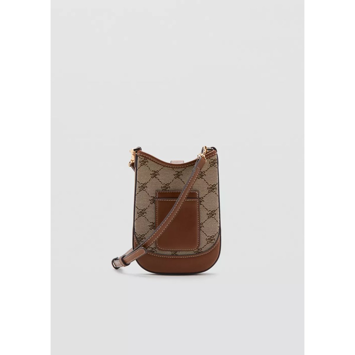 Housse téléphone portable logo jacquard chocolat, MANGO