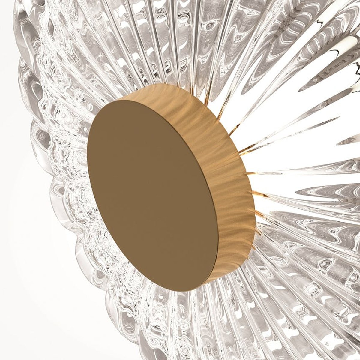 Lampe de table en verre - perles ciselées style rétro BELLA doré, PIER IMPORT