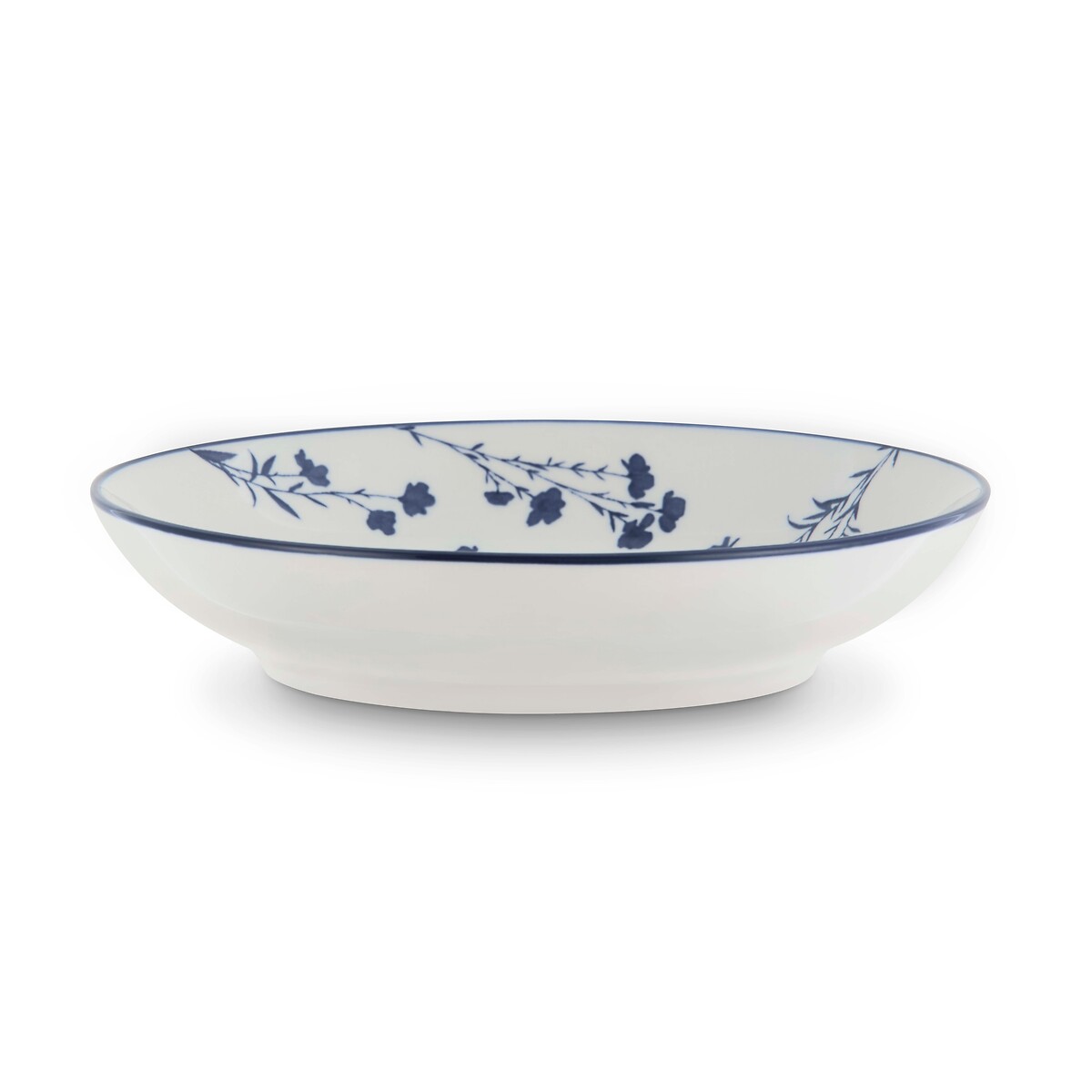Set of 4 Isabella Pasta Bowls white + blue, ROYAL VICTORIA