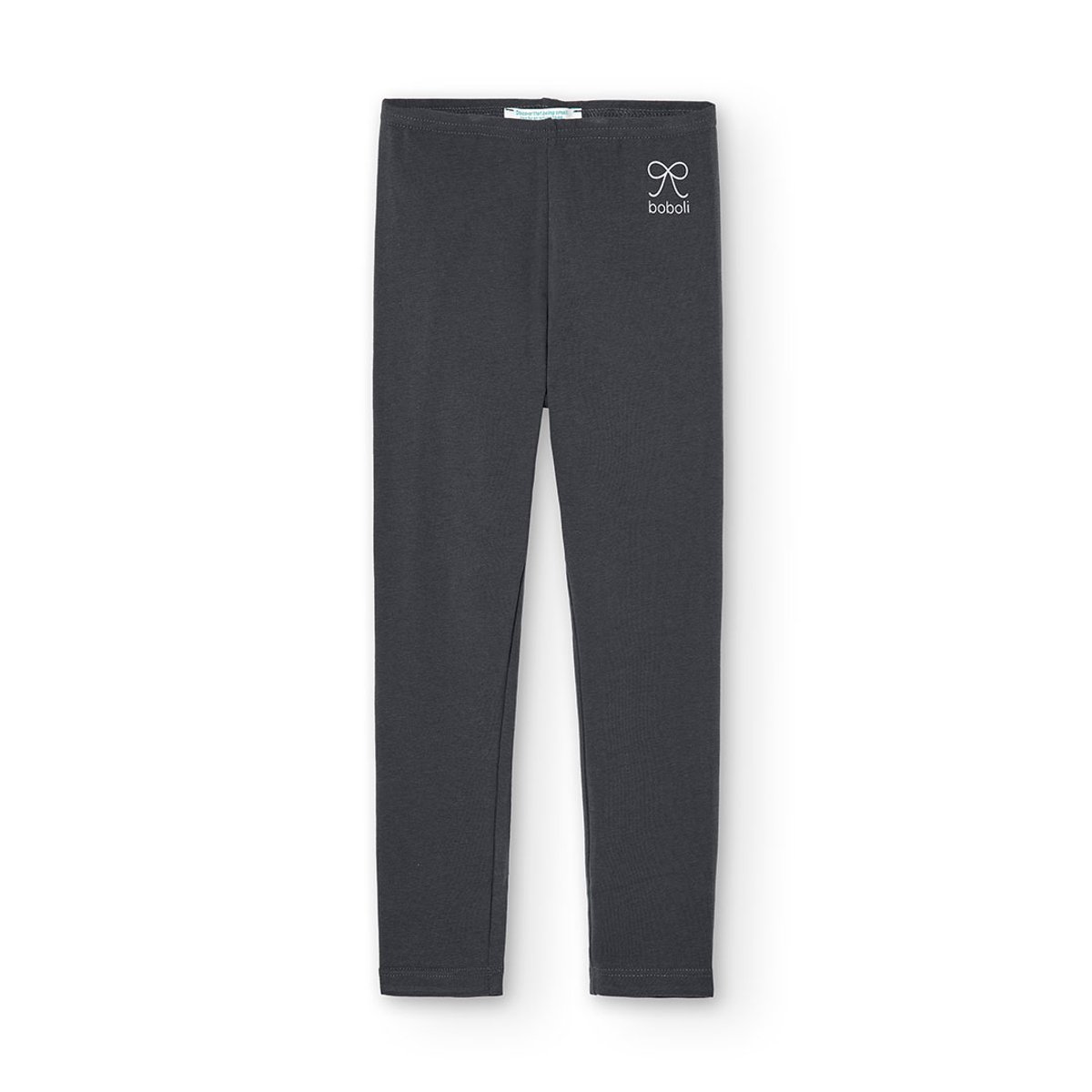 Legging fille en maille élastique gris, BOBOLI