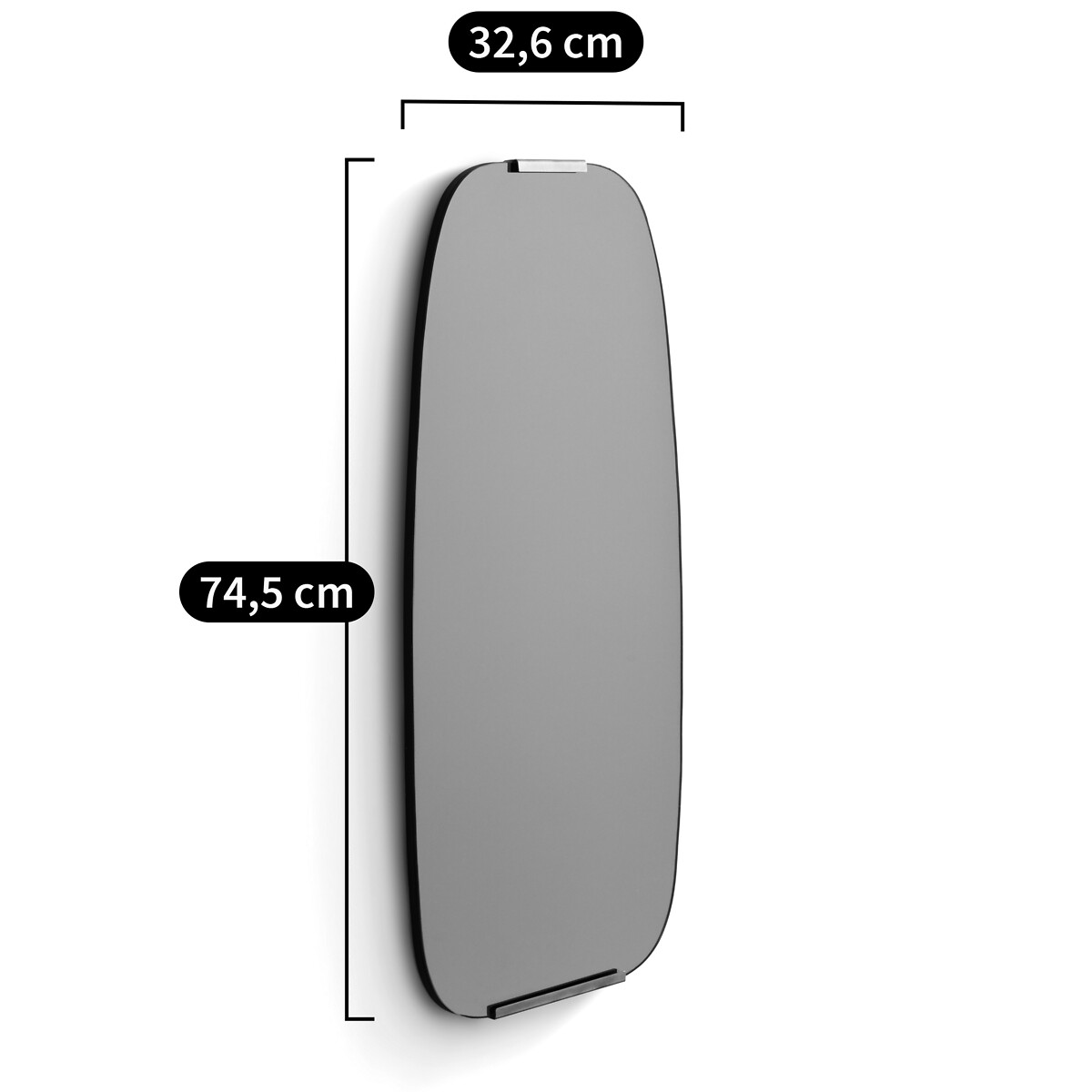Miroir fumé et laiton H72,5cm, Dialect laiton, AM.PM