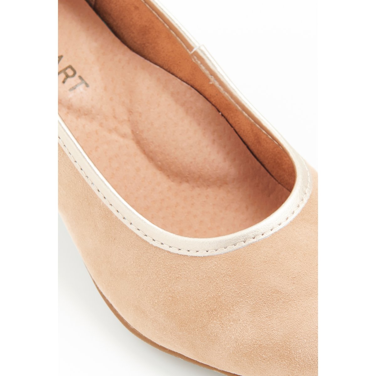Escarpins fantaisie aspect nubuck marron beige rosé, DAMART