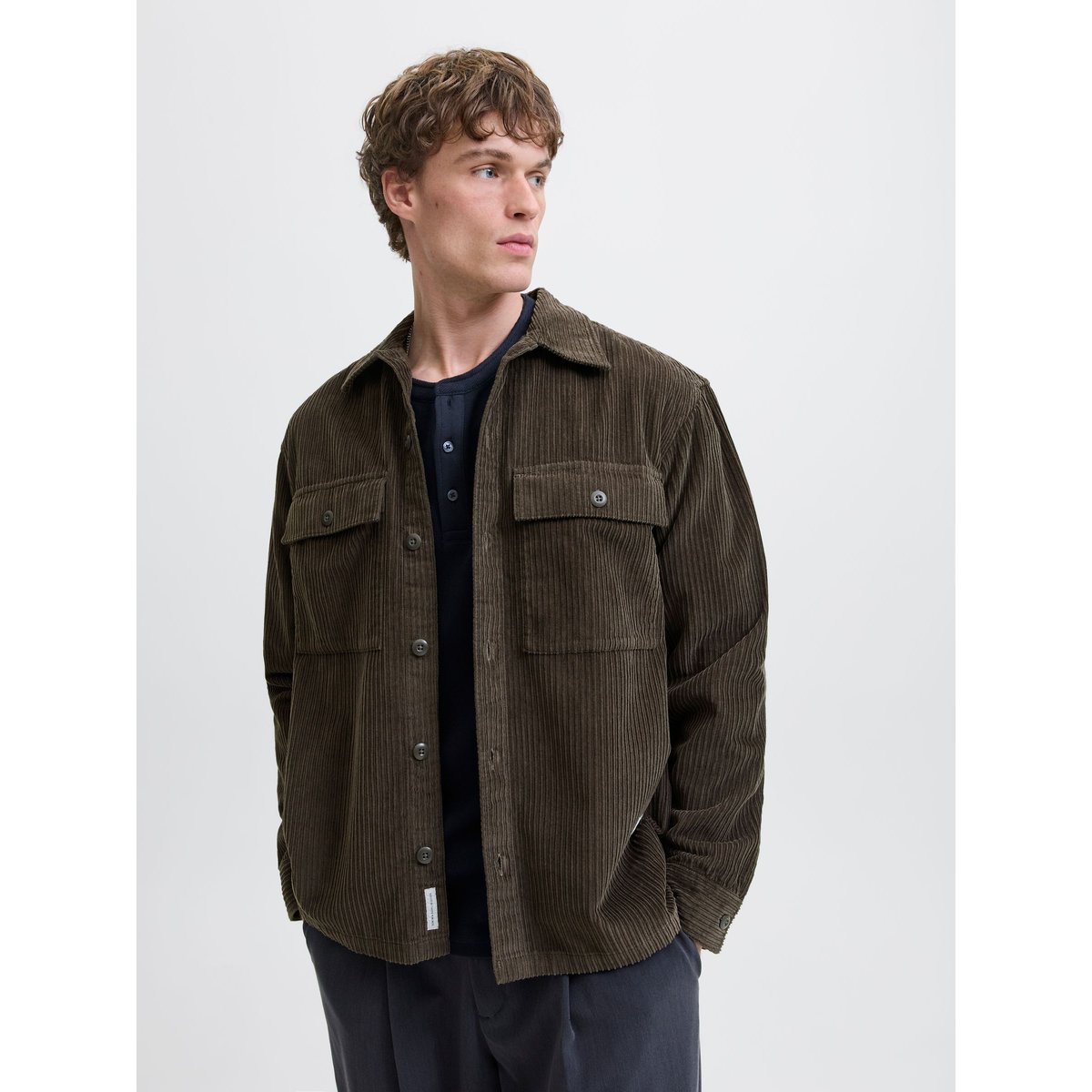 Surchemise black olive, JACK & JONES