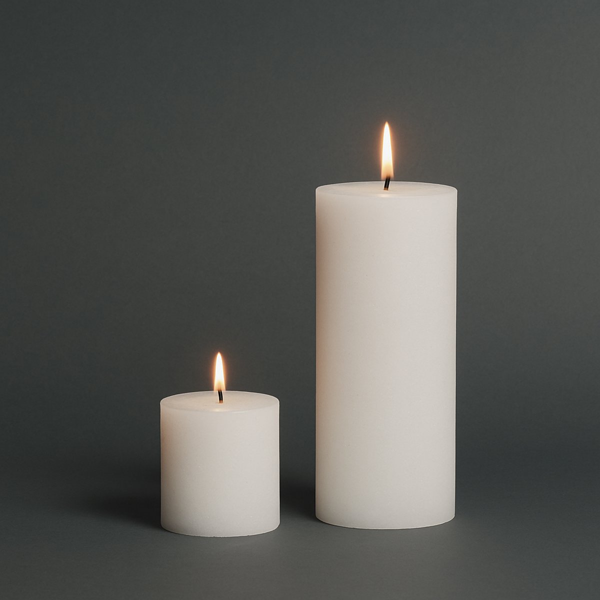 Bougie décorative cylindrique H20 ANTIK blanc, SIA DECO