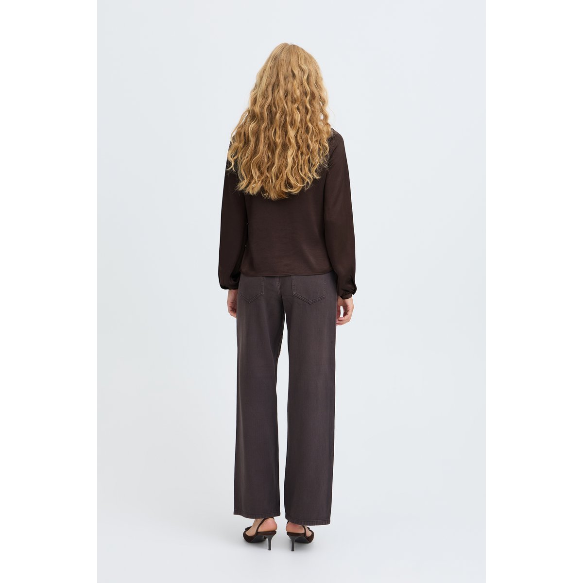 Chemise à manches longues marron java, B.YOUNG