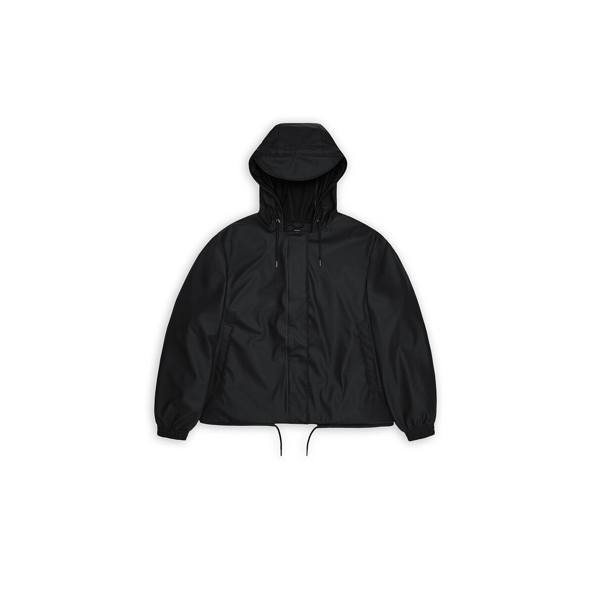 Casaco impermeável curto com capuz, STRING W preto , RAINS