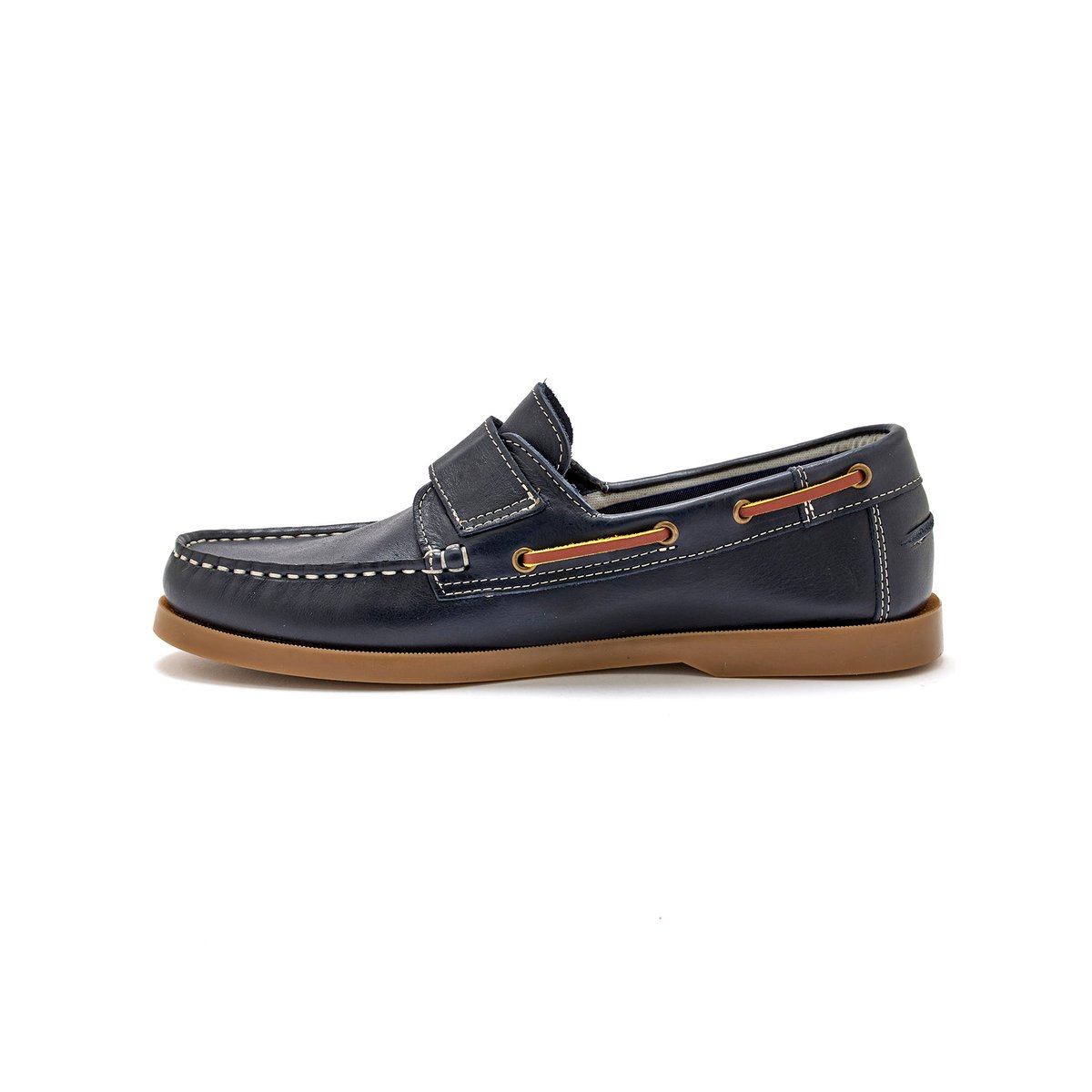 Chaussures bateau patte scratch marine, PEDICONFORT