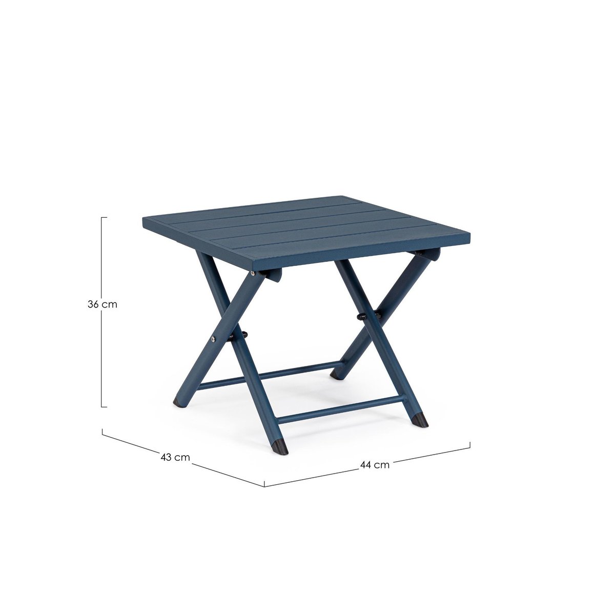 Table basse pliante de jardin en aluminium L44 - CABOURG bleu marine, HELLIN, DEPUIS 1862