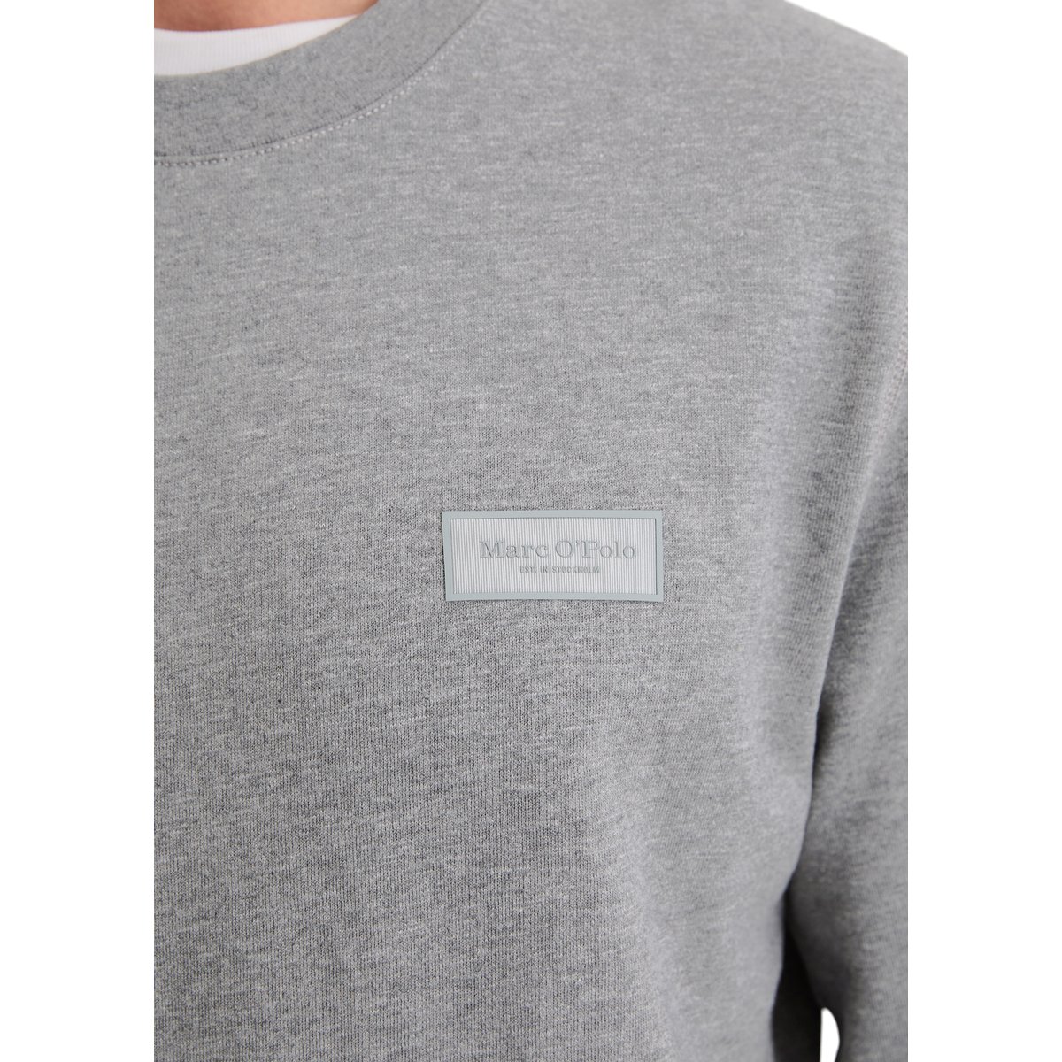 Sweat-shirt DfC régulier en sweat doux en coton bio gris, MARC O'POLO