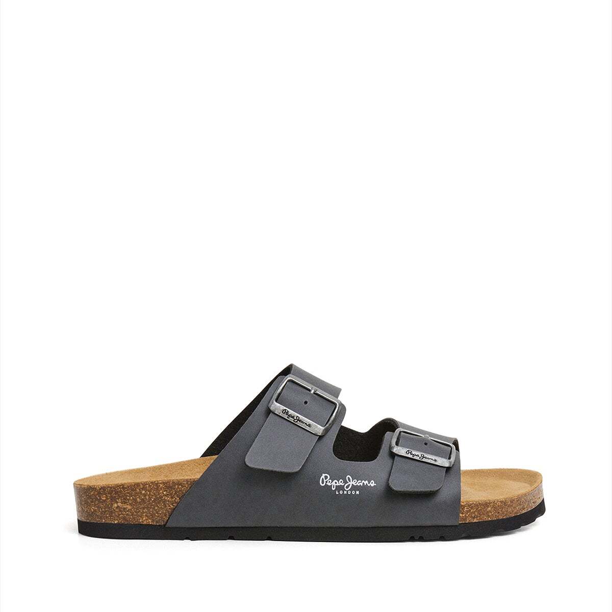 Sandales À Double Boucle gris antracite, PEPE JEANS