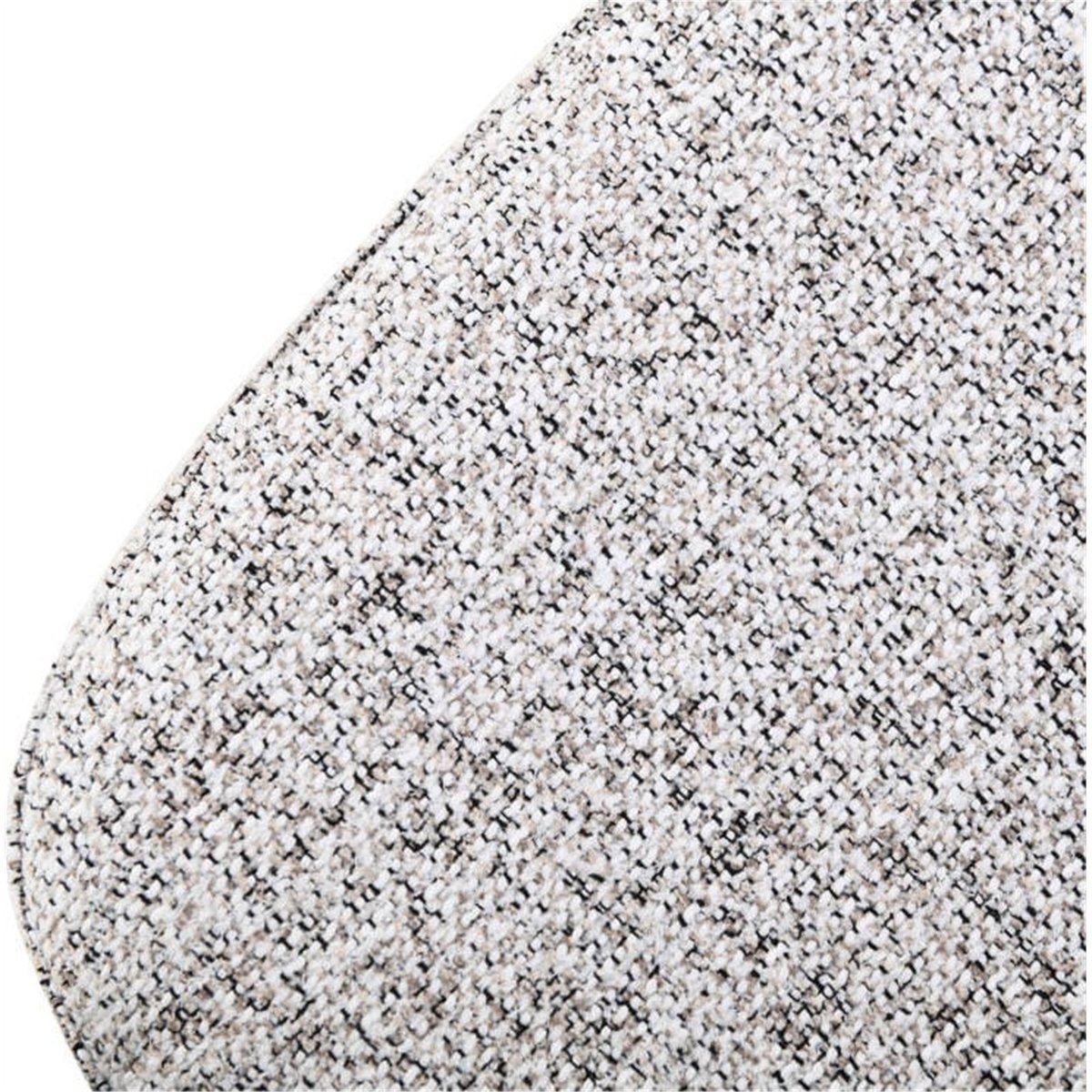Chaise rembourrée en tissu, Fait main beige chiné avec accents blanc et noir, RECOLLECTION