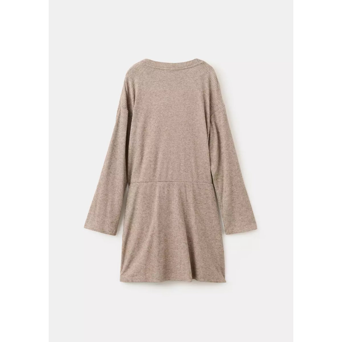 Robe côtelée à nœud gris vison, MANGO KIDS