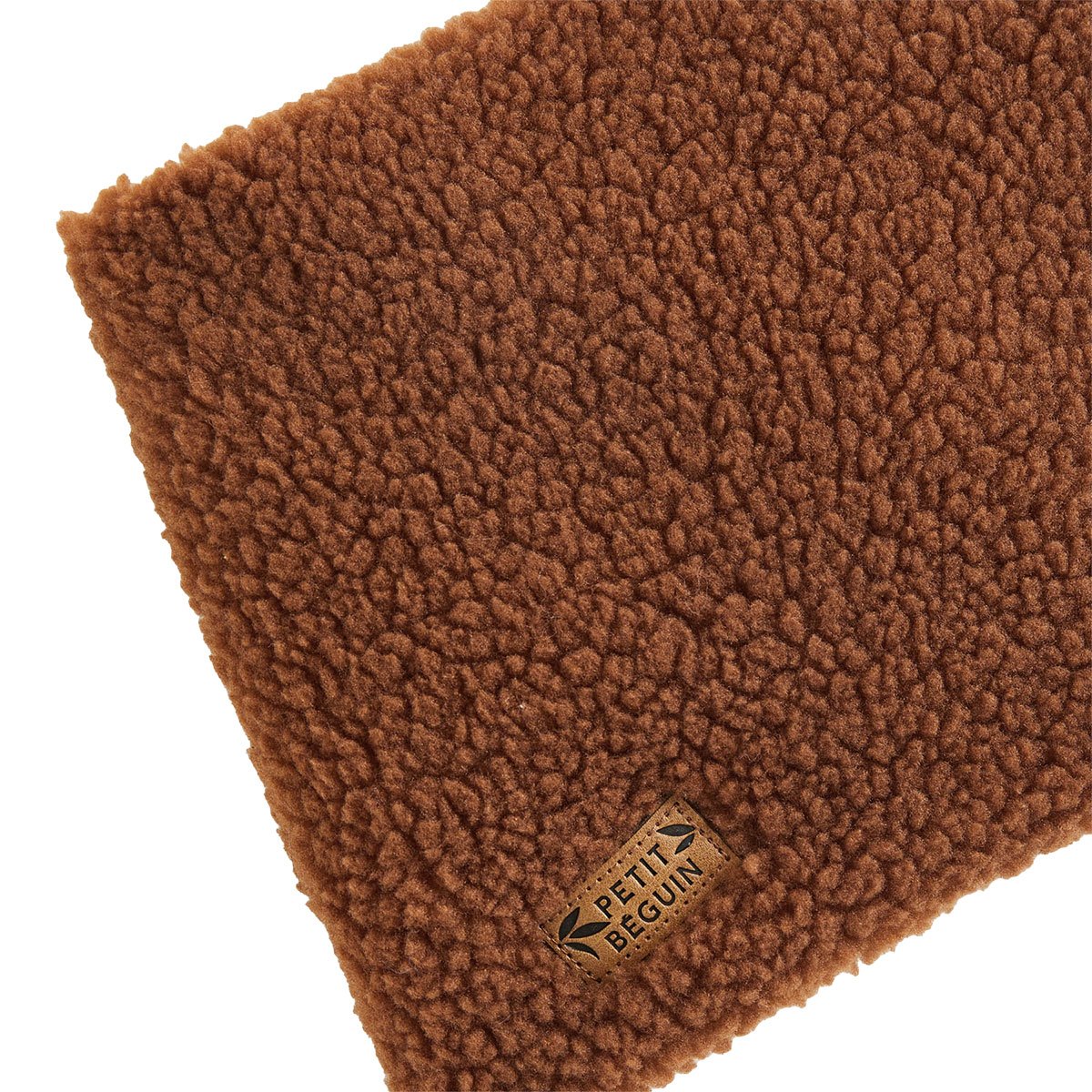 Cache cou enfant en sherpa Moka marron, PETIT BEGUIN