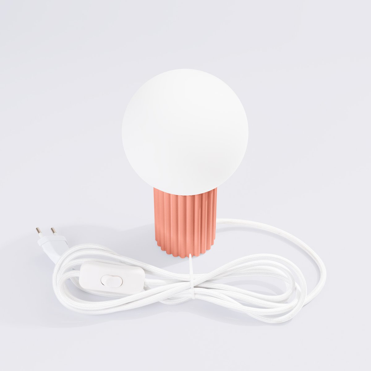 Lampe à poser Aluminium Pêche G9 1 Halo rose, EDEN