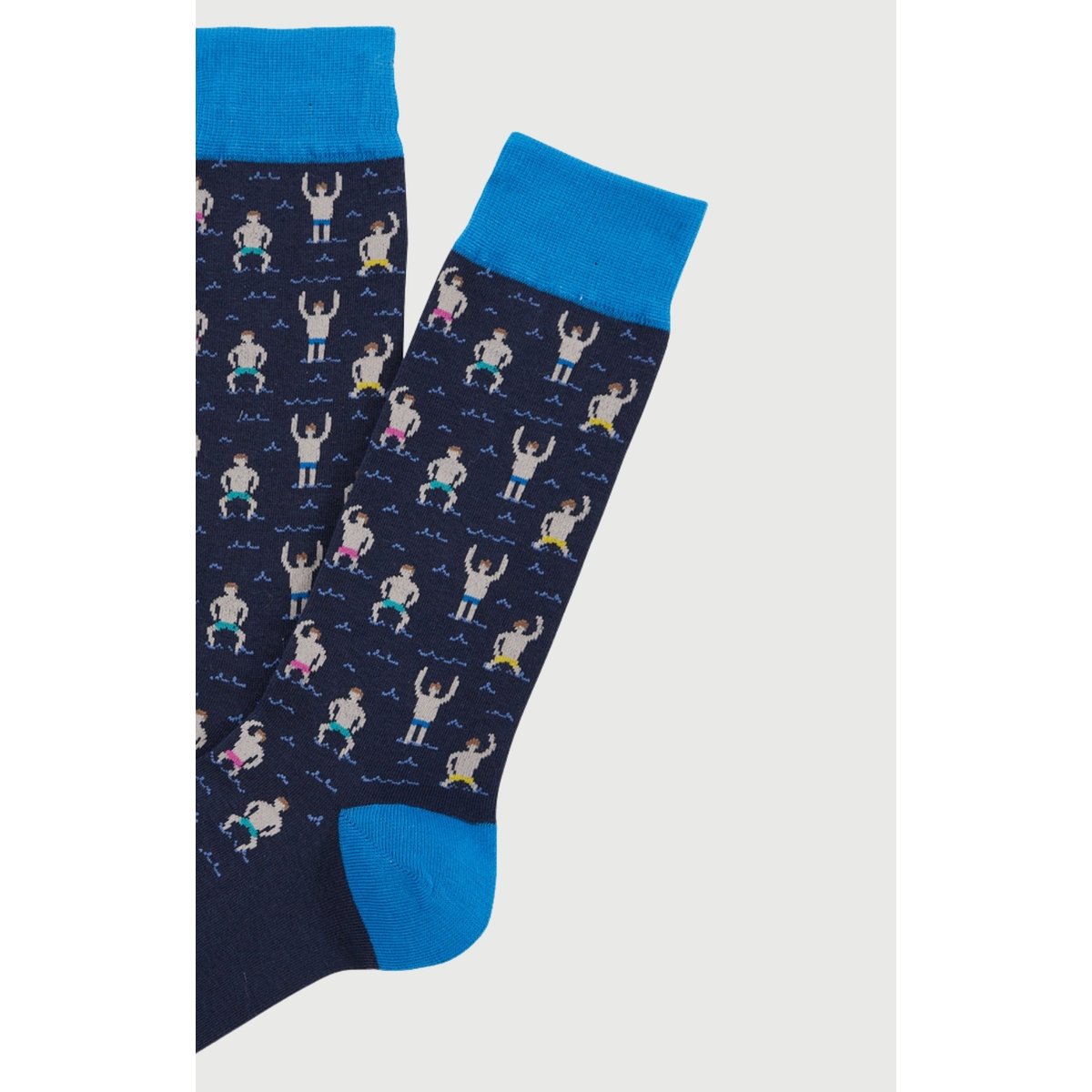 Chaussettes en coton imprimé Bain de minuit marine, ARTHUR