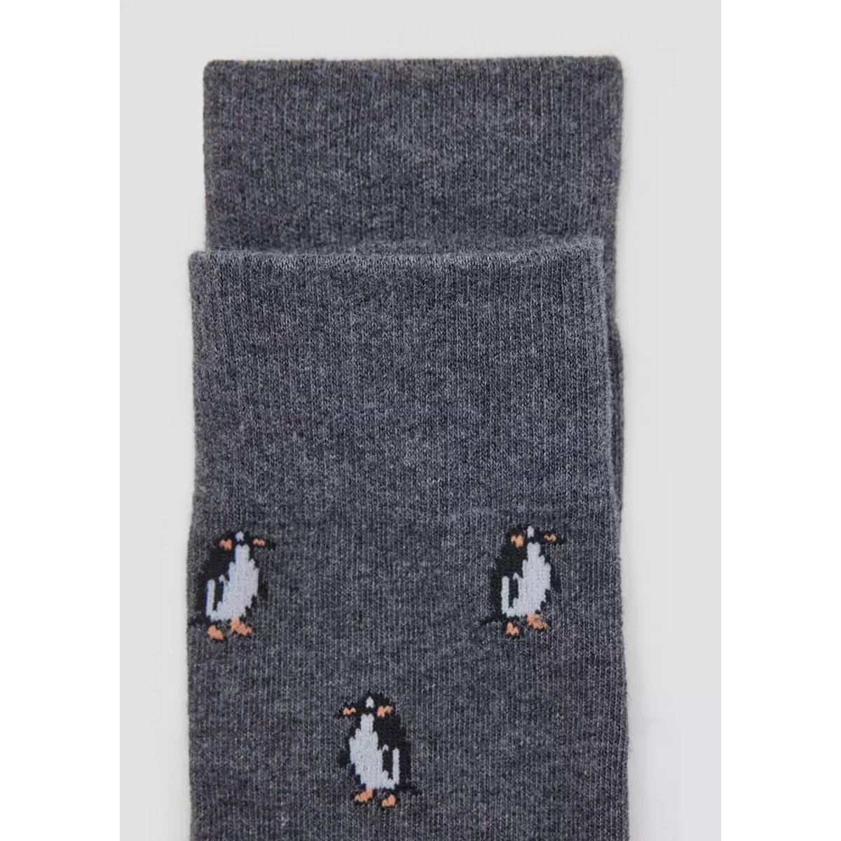 Lot de 2 paires de chaussettes assorties gris chiné foncé, MANGO TEEN