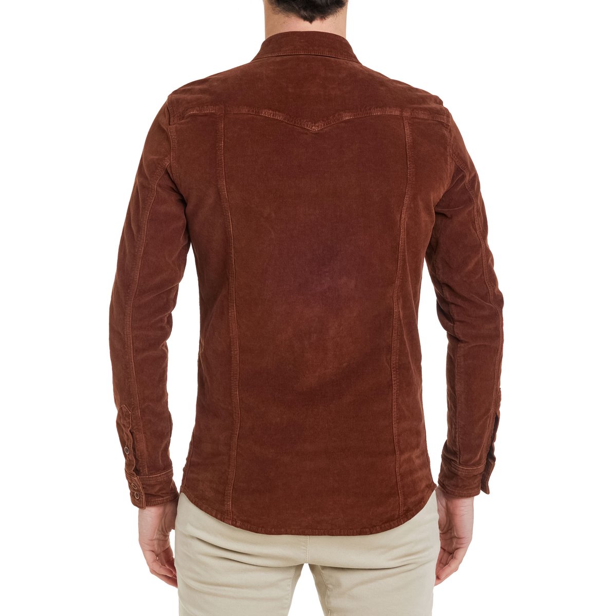 CHEMISE VELOURS AZTEC marron, PULLIN